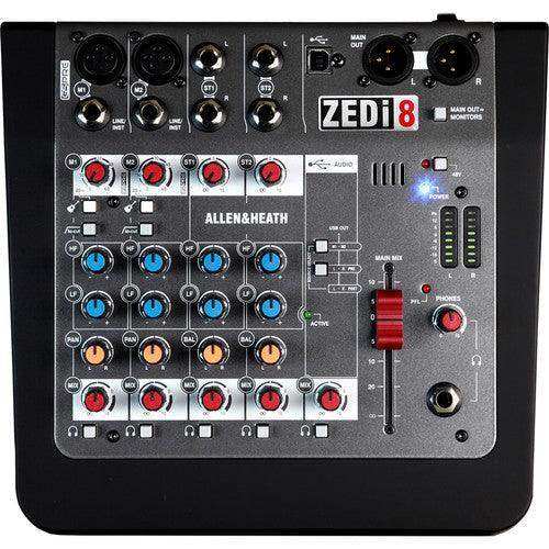 Allen & Heath ZEDi-8 Compact Hybrid Mixer/USB Interface Audio Mixers Allen & Heath