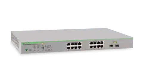 Allied Telesis AT-GS950/16PS-10 16PORT 10/100/1000T WEBSMART SW W/2SFP COMBO PT POE+ & US PWR CORD Networking Allied Telesis