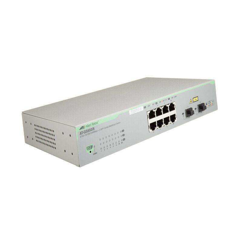 Allied Telesis AT-GS950/8-10 8PORT 10/100/1000BT GB WEBSMART SWITCH PLUS 2 SFP SLOTS Networking Allied Telesis