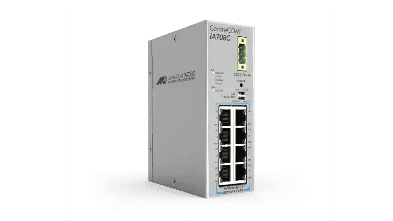 Allied Telesis AT-IA708C-80 INDUSTRIAL UNMANAGED SWITCH W/ 8 10BT/100BASE-TX PORTS Networking Allied Telesis