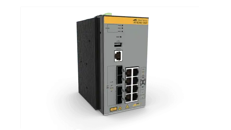 Allied Telesis AT-IE340-12GP-80 8X 10/100/1000T 4X100/1000X SFP INDUSTRIAL ENET LAYER 3 SW POE+ SUP Networking Allied Telesis