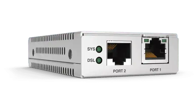 Allied Telesis AT-MMC6005-60 DVDSL2 TO 10/100/1000T MINI MEDIA CONVERTER UNIVERSAL PSU Networking Allied Telesis