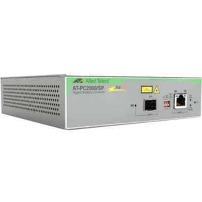 Allied Telesis AT-PC2000/SP-960 TAA 10/100/1000T-100X/1000X SFP POE+ MEDIA & RATE CONVERTER UNIV Networking Allied Telesis