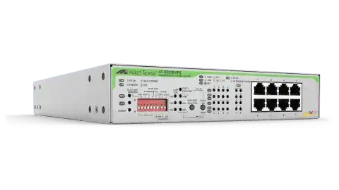Allied Telesis GS920/8PS-10 8X10/100/1000T UNMANAGED POE+SW INTERNAL PSU FIXED AC PS US PWR CBL Networking Allied Telesis
