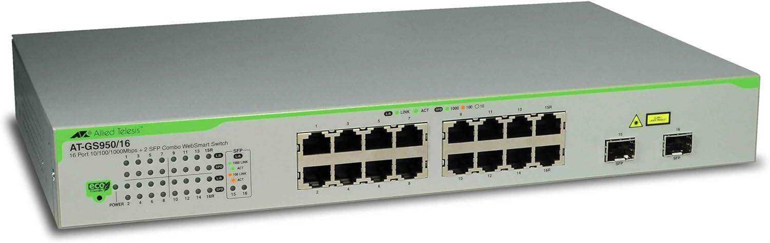Allied Telesis GS950/16-50 16 PORT 10/100/1000TX WEBSMART SW W/2 X 100/1000 SFP BAYS ECO VER Networking Allied Telesis
