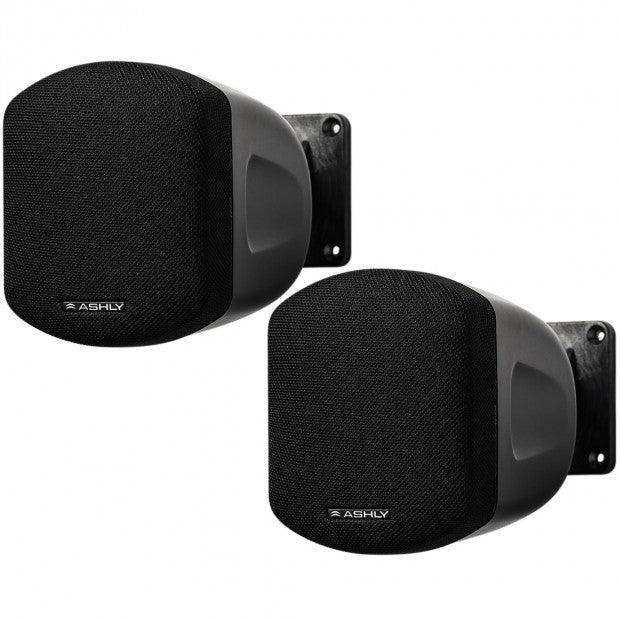 ASHLY AW2.1P 2.5" Full Range Mini Speakers (Pair, Black) Amplifiers Ashly