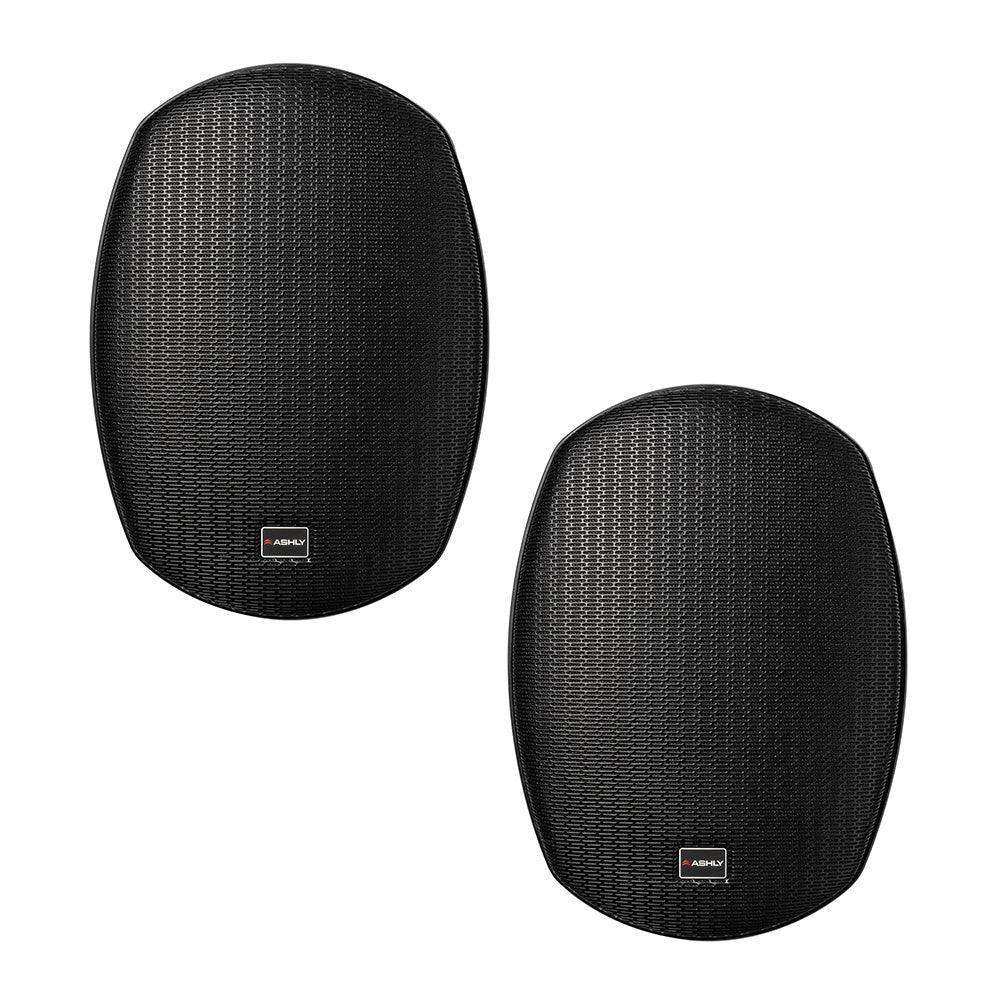 ASHLY AW8.2T+ 8" 2-Way Surface-Mount Black Spkrs w/High Output 60W Xfmr (Pair, Black) Amplifiers Ashly