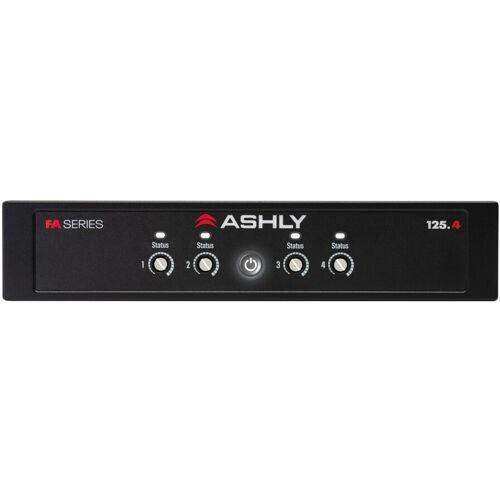 ASHLY FA 125.4 1/2U Power Amplifier 4 x125W @ 4/8 Ohms, 25/70/100V Amplifiers Ashly
