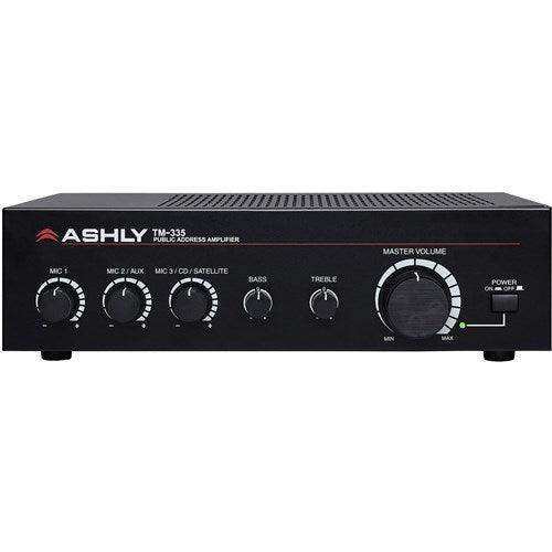 ASHLY TM-335 35-Watt 3-Input Mixer/Amp w/ Xfmr Isolated Constant-Voltage & 4 Ohm OUTP Audio Mixers Ashly