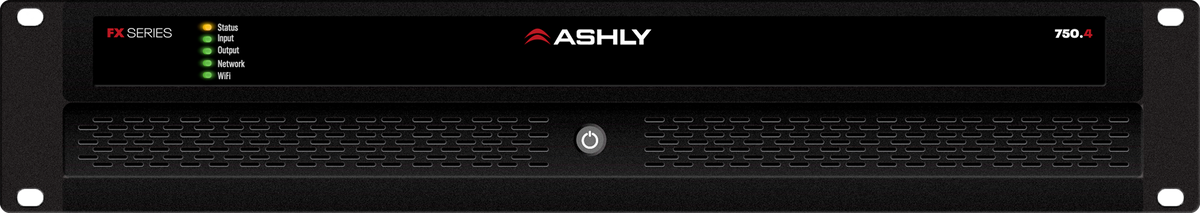 ASHLY FX750.4 4-Channel Power Amplifier with DSP 4 x 750W @ 2/4 Ohms, 375W @ 8 Ohms 2 x 1500W BR @ 70V Amplifiers Ashly