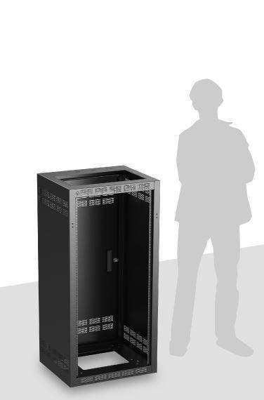 Atlas Sound 124-18 Stand-Alone Floor Rack with Fixed Rails 18.5 inch Deep, 24RU Racks AtlasIED