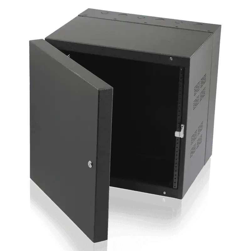 Atlas Sound 310-15 19 inch Wide Opening Stand-Alone Wall Cabinet with Adjustable Rails, 15 inchD Center Section - 10 RU Racks AtlasIED