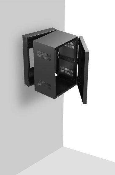 Atlas Sound 316-15 19 inch Wide Opening Stand-Alone Wall Cabinet with Adjustable Rails, 15 inch D Center Section - 16 RU Racks AtlasIED