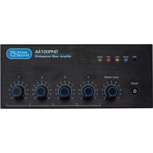 Atlas Sound AA100PHD 4-Input 100W BGM Mixer Amplifier Audio Amplifiers AtlasIED