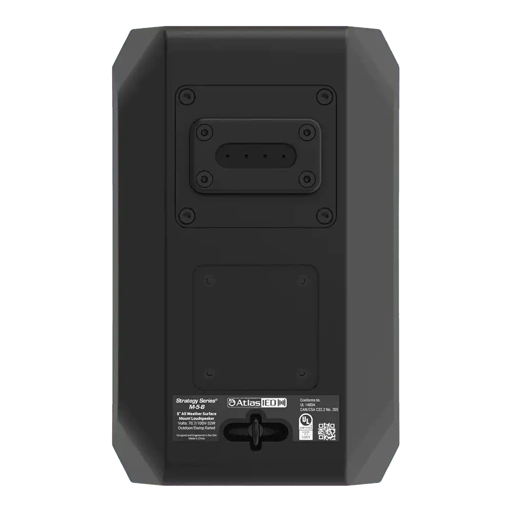 Atlas Sound AS-5T-B 5.25" AS Series Surface Mount Speaker (Black, Pair) Speakers AtlasIED