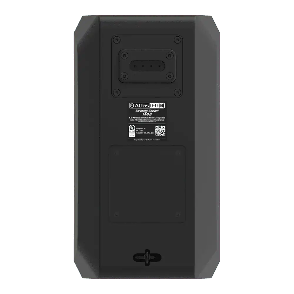 Atlas Sound AS-6T-B 6.5" AS Series Surface Mount Speaker (Black, Pair) Speakers AtlasIED