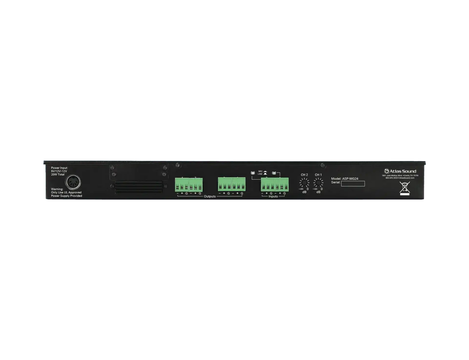 Atlas Sound ASP-MG24 Sound Masking Processor / Speaker Controller Sound Masking AtlasIED
