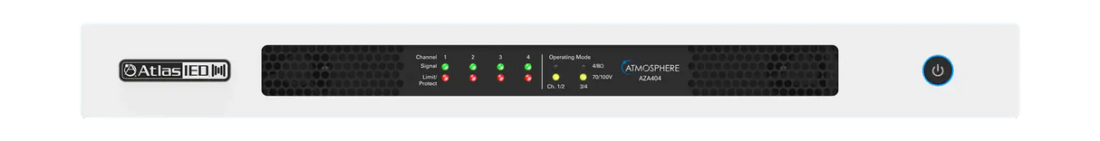 Atlas Sound AZA404 400-Watt Networkable 4-Channel Power Amplifier Audio Amplifiers AtlasIED
