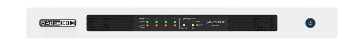 Atlas Sound AZA804 800-Watt Networkable 4-Channel Power Amplifier Audio Amplifiers AtlasIED