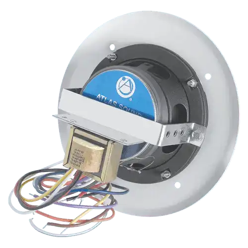 Atlas Sound B51-4 4" In-Ceiling Speaker with 4-Watt 25V/70V Transformer and 51-4 Baffle Speakers AtlasIED