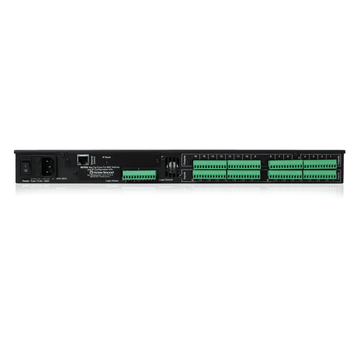 Atlas Sound BB-1616 BlueBridge® 16 Input x 16 Output DSP Audio Processor Audio Signal Processing AtlasIED