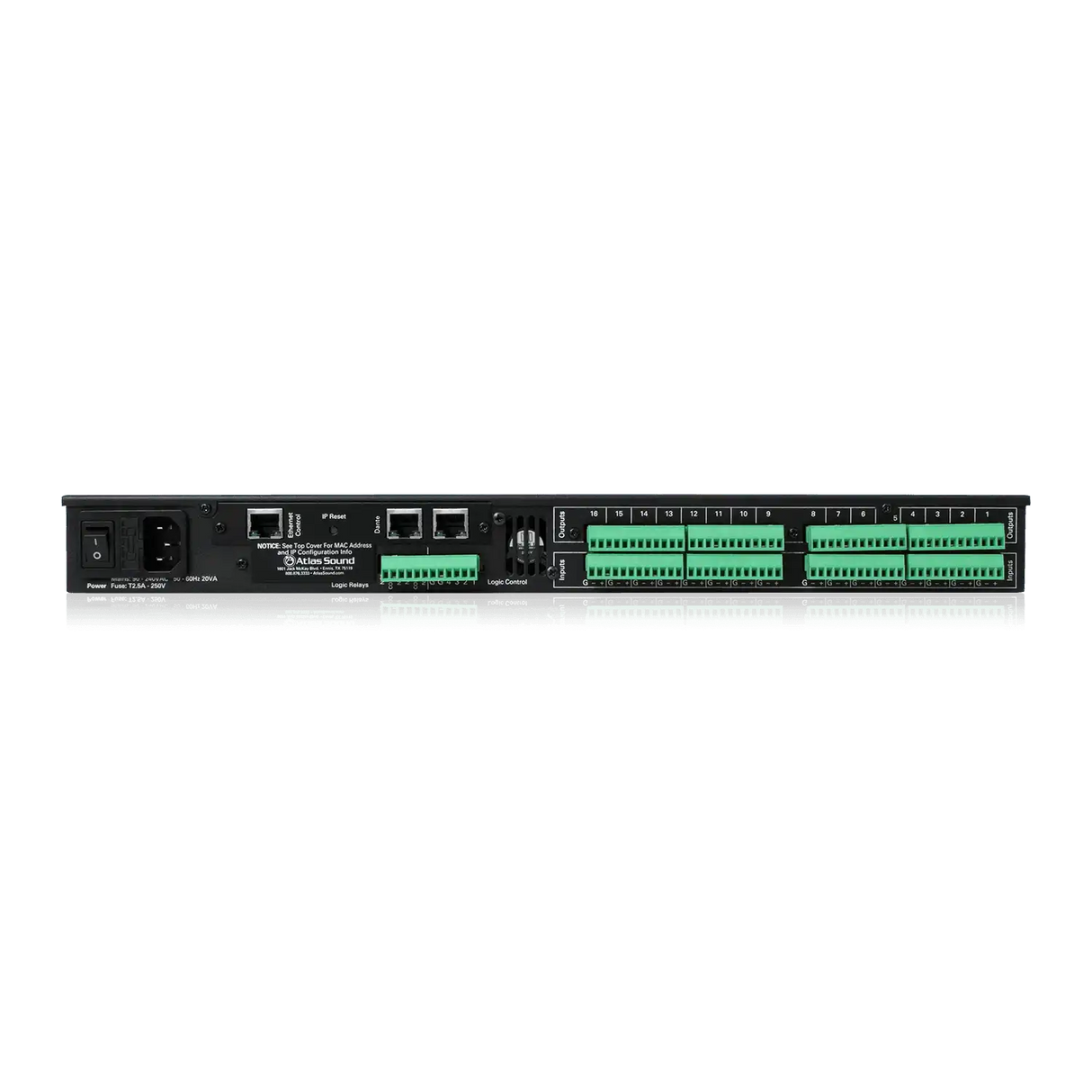 Atlas Sound BB-1616DT 16 Input x 16 Output - Networkable DSP Device with Dante Audio Signal Processing AtlasIED