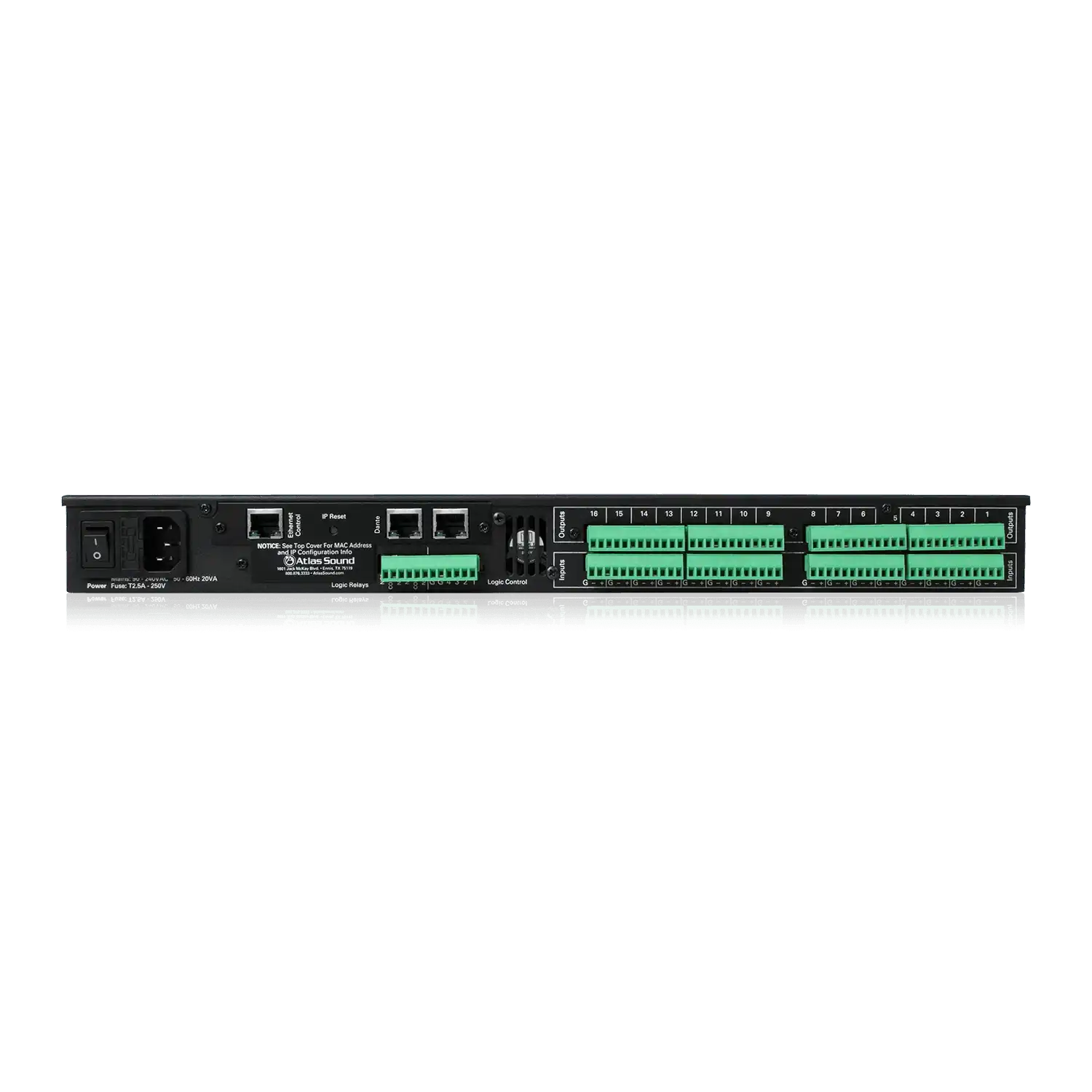 Atlas Sound BB-1616DT 16 Input x 16 Output - Networkable DSP Device with Dante Audio Signal Processing AtlasIED