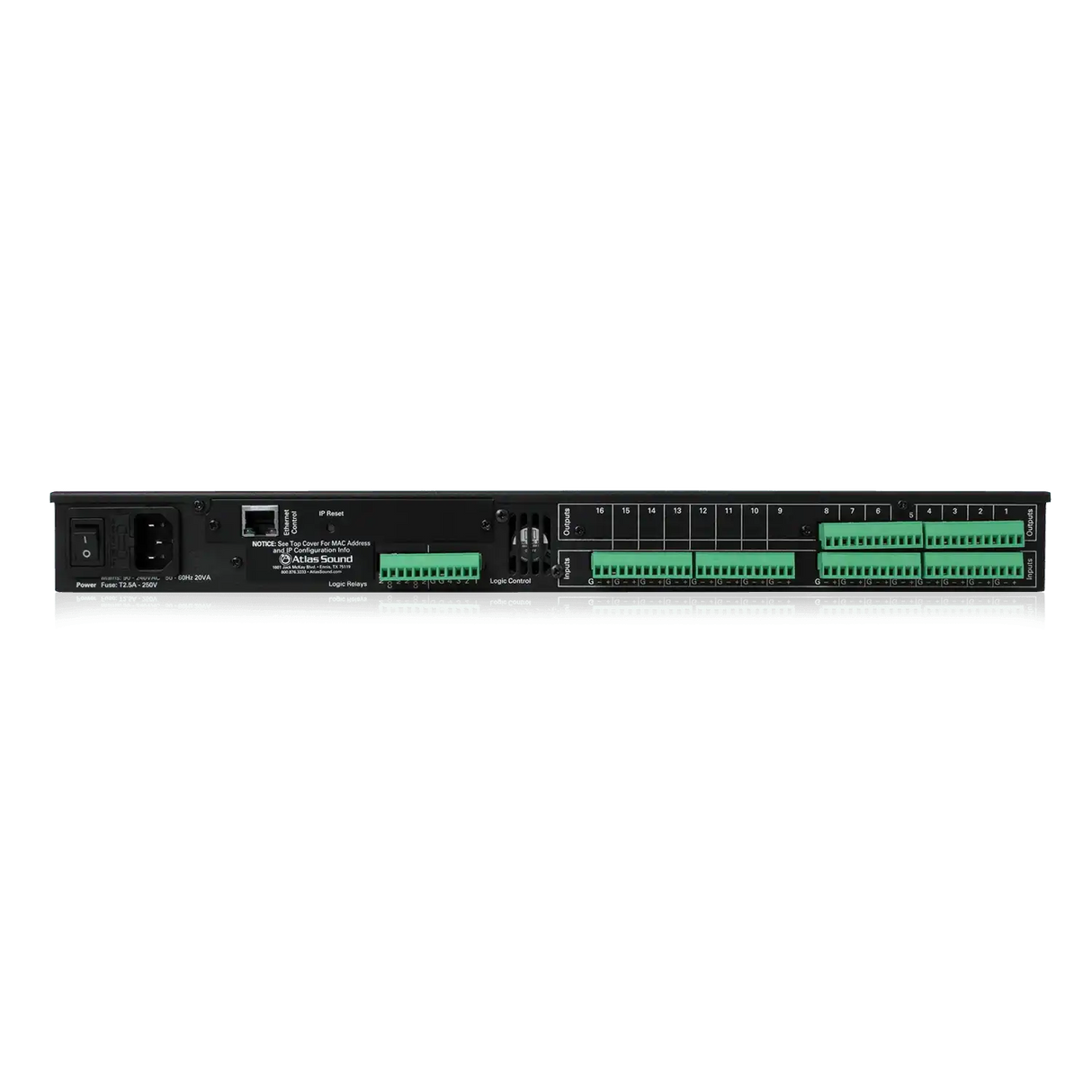 Atlas Sound BB-168 BlueBridge 16 Input x 8 Output DSP Audio Processor Audio Signal Processing AtlasIED