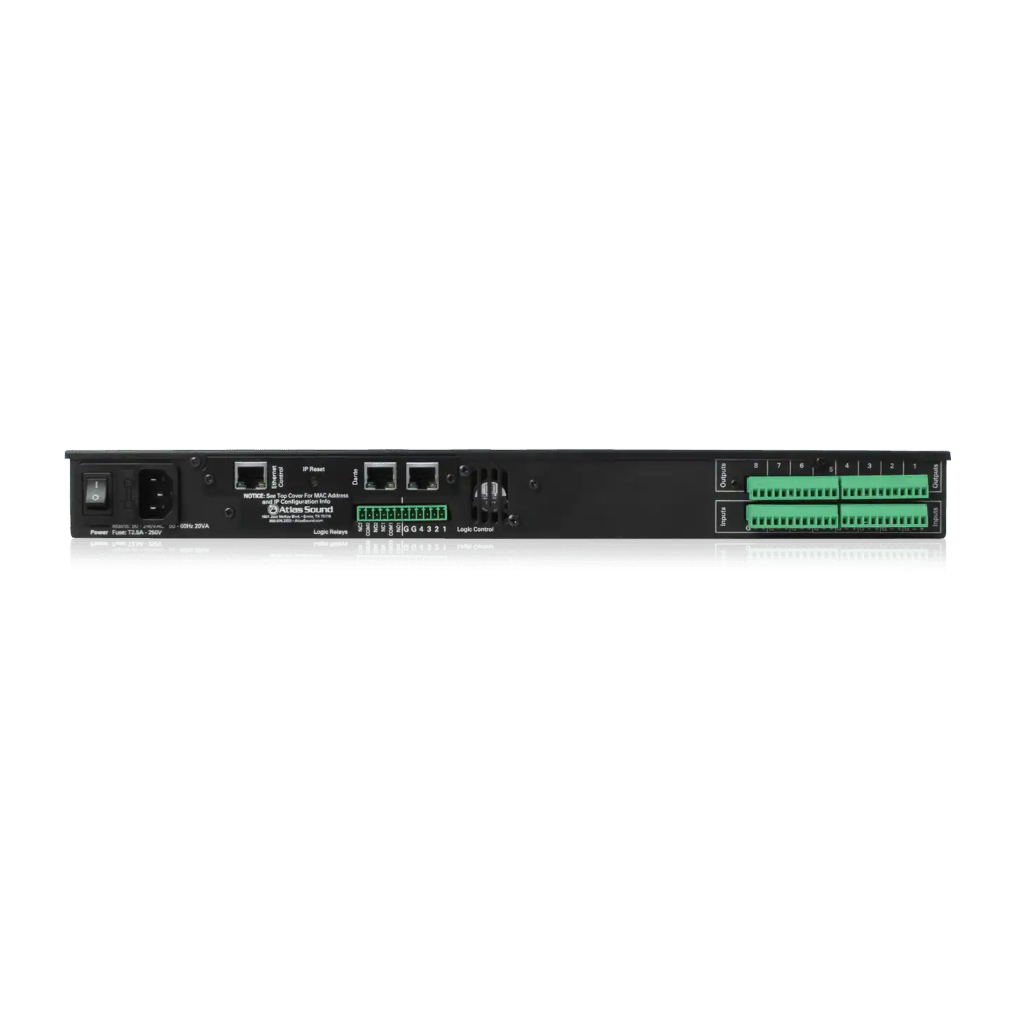 Atlas Sound BB-88DT 8 Input x 8 Output - Networkable DSP Device with Dante Audio Signal Processing AtlasIED