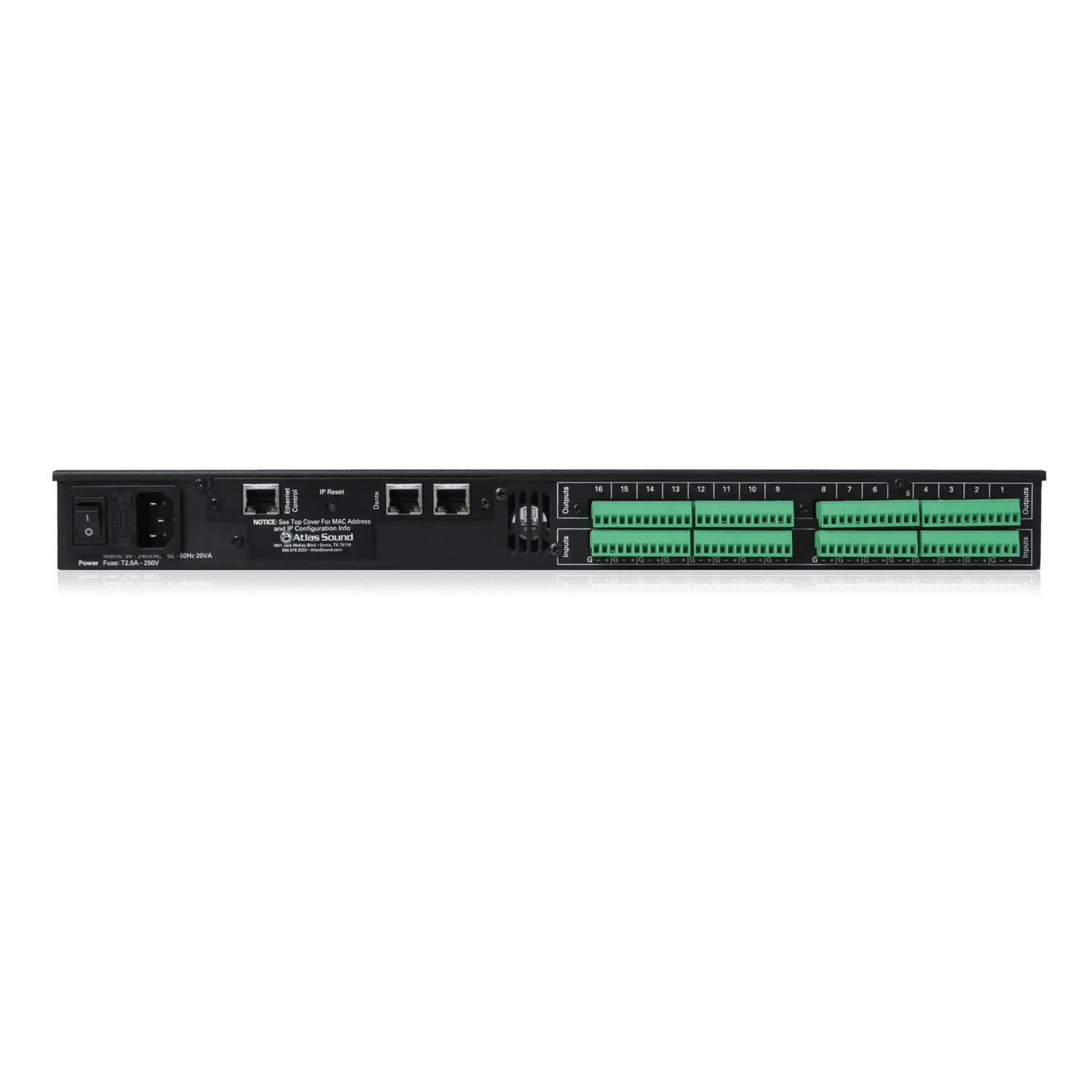 Atlas Sound BB-EB1616DT BlueBridge® Expansion I/O Box with Dante Audio Signal Processing AtlasIED