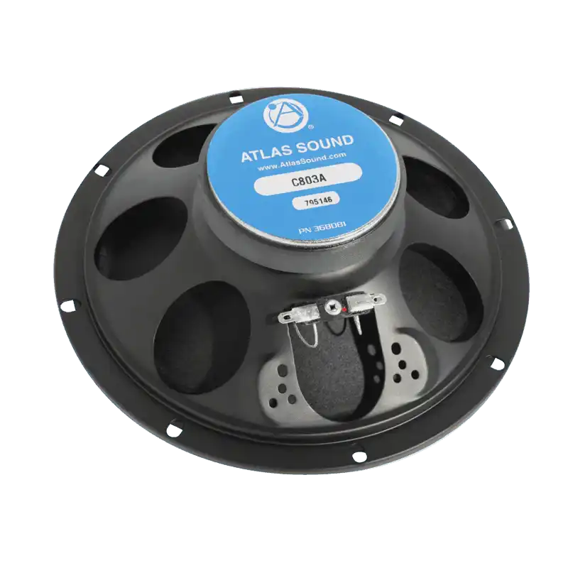 Atlas Sound C803AT167 8" In-Ceiling Coaxial Speaker with 16-Watt 70V Transformer Speakers AtlasIED