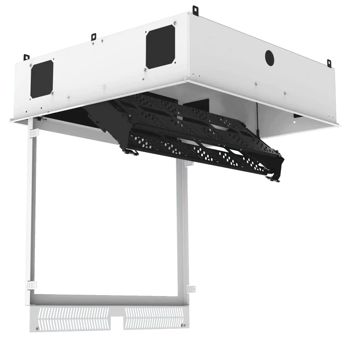 Atlas Sound CR222-NR 2' x 2' Ceiling-Mount Rack with 2RU, Standard-Width, AmbiTILT™ Shelf and Integrated AC Power Pack - Without Projector Pole Adapter Racks AtlasIED