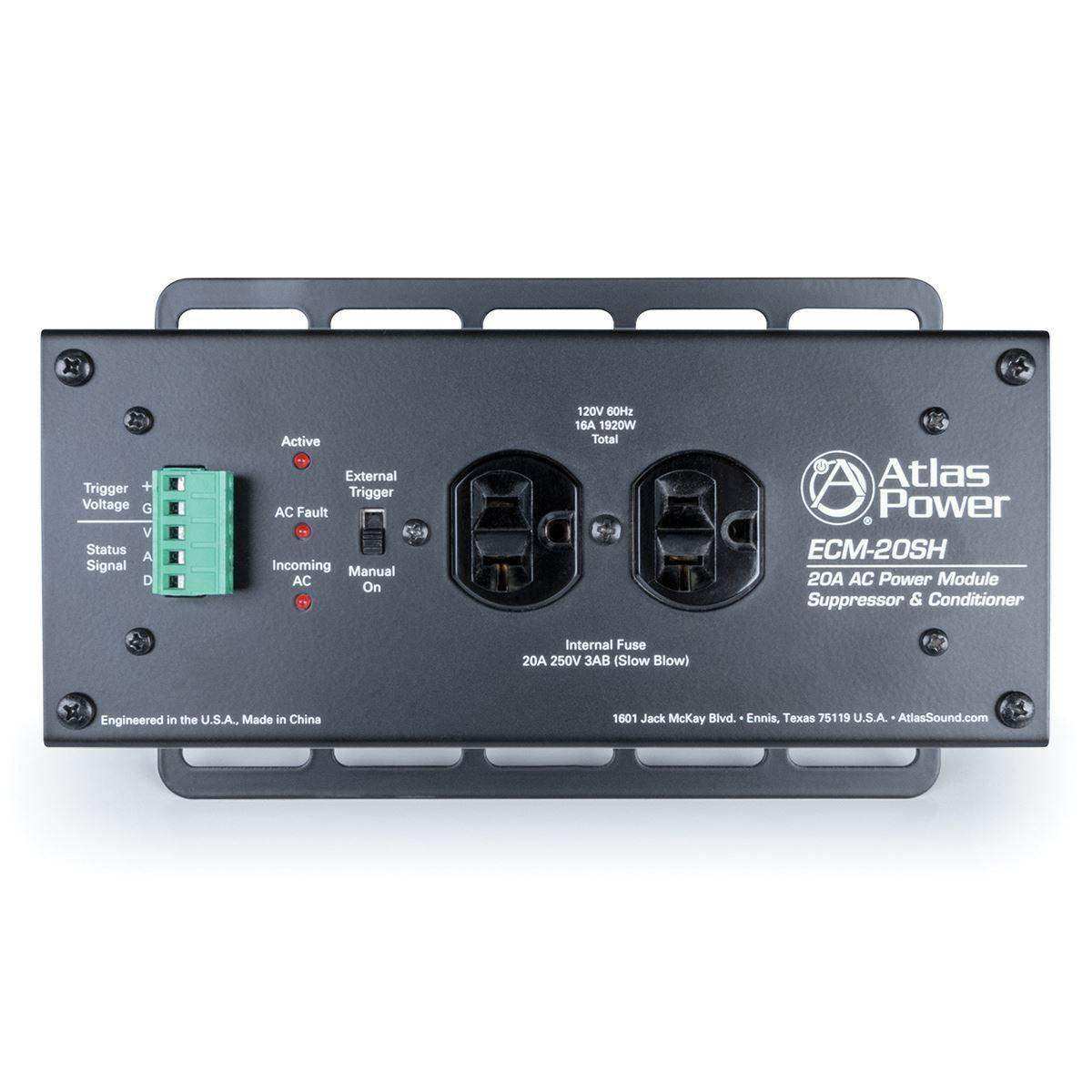 Atlas Sound ECM-20SH 20A AC Power Conditioner and Spike Suppressor (Single Housing) Intercoms AtlasIED