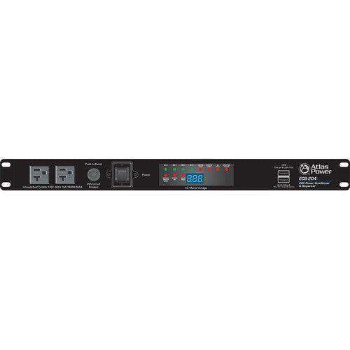 Atlas Sound ECS-204 Rackmountable 20A Power Conditioner and Sequencer Intercoms AtlasIED
