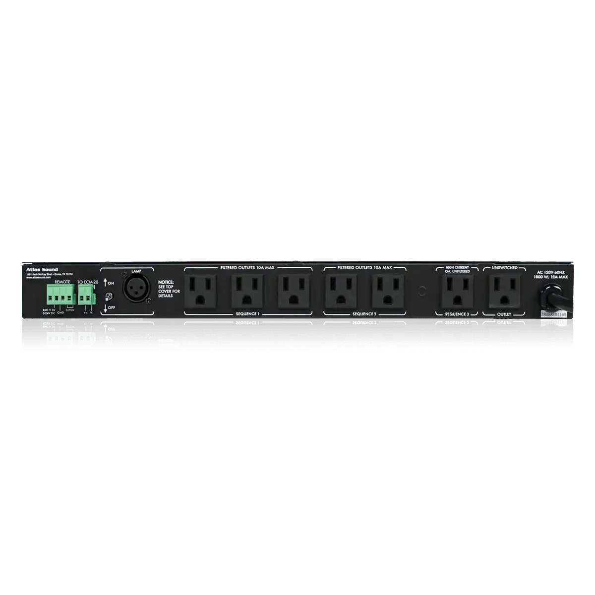 Atlas Sound ECS-3 15A Power Sequencer and Conditioner Intercoms AtlasIED