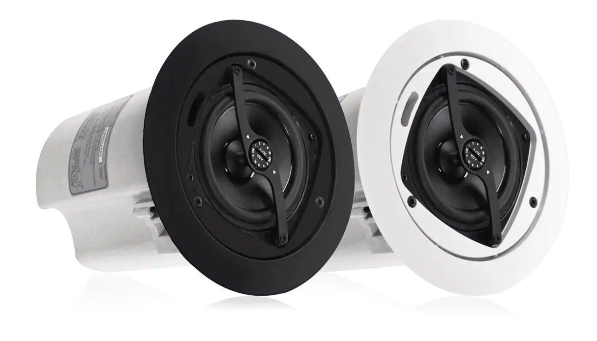Atlas Sound FAP40T-B 4" Ceiling Speaker System With 70.7/100V-16W Transformer (Pair, Black) Speakers AtlasIED