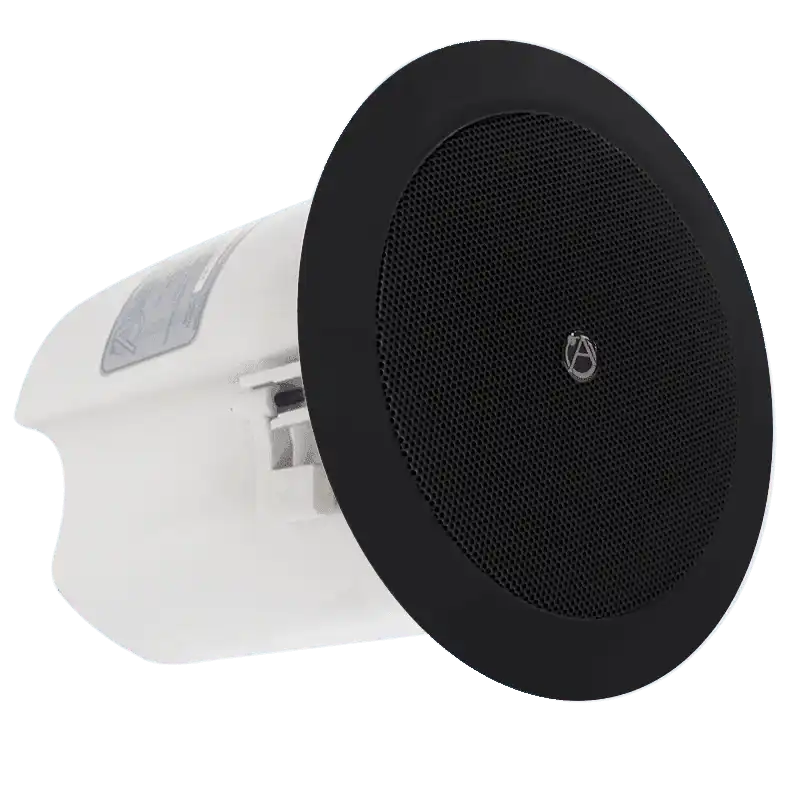 Atlas Sound FAP40T-B 4" Ceiling Speaker System With 70.7/100V-16W Transformer (Pair, Black) Speakers AtlasIED