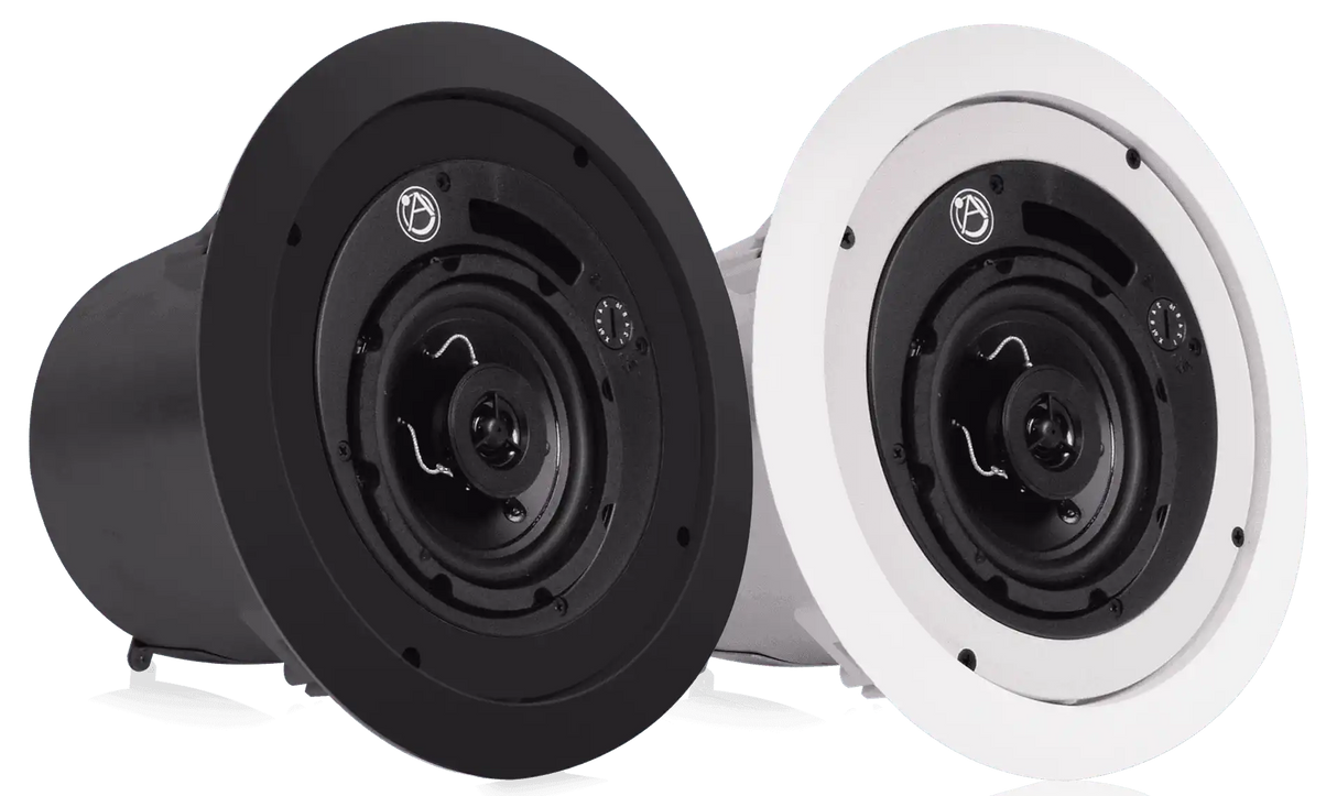Atlas Sound FAP42T 4" Coaxial In-Ceiling Speaker with 16-Watt 70/100V Transformer and Ported Enclosure (Pair, White) Speakers AtlasIED