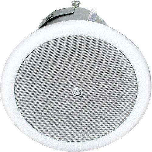 Atlas Sound FAP42T-UL2043 4" Shallow Mount Coaxial In-Ceiling Speaker with 16-Watt 70/100V Transformer and UL2043 Certification (Pair, White) Speakers AtlasIED