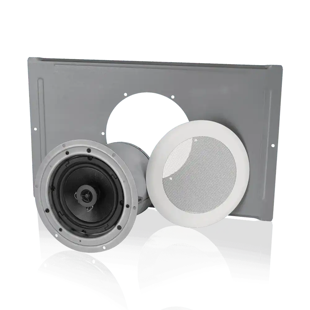 Atlas Sound FAP62T-USA Pre-Assembled Strategy I Series 6" Speaker Package Meets Buy America Requirements (Pair, White) Speakers AtlasIED