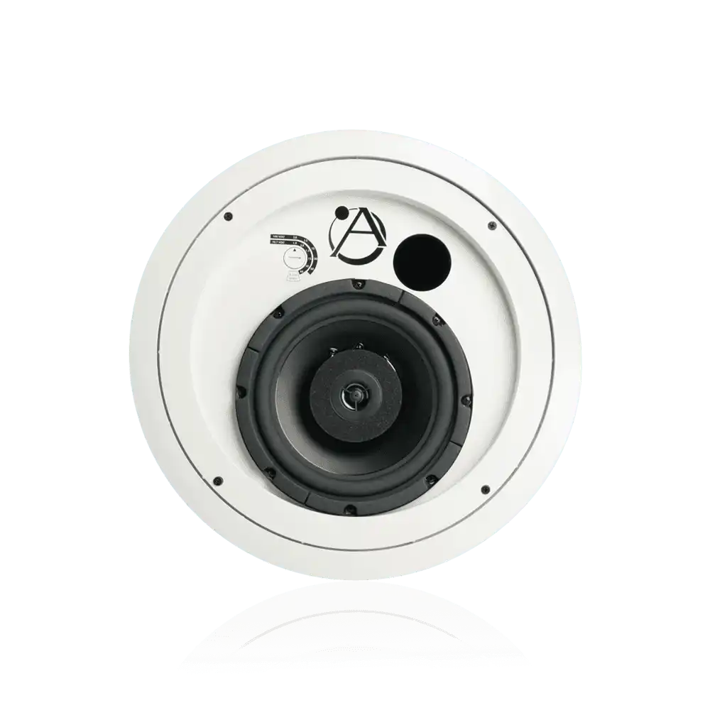 Atlas Sound FAP82T 8" Coaxial In-Ceiling Speaker with 60-Watt 70/100V Transformer and Ported Enclosure (Pair, White) Speakers AtlasIED