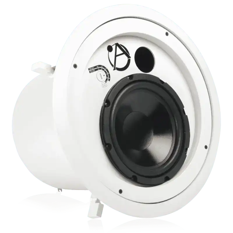 Atlas Sound FAPSUB-1 8" Tuned Ported In-Ceiling Subwoofer with 60-Watt 70V/100V Transformer Speakers AtlasIED