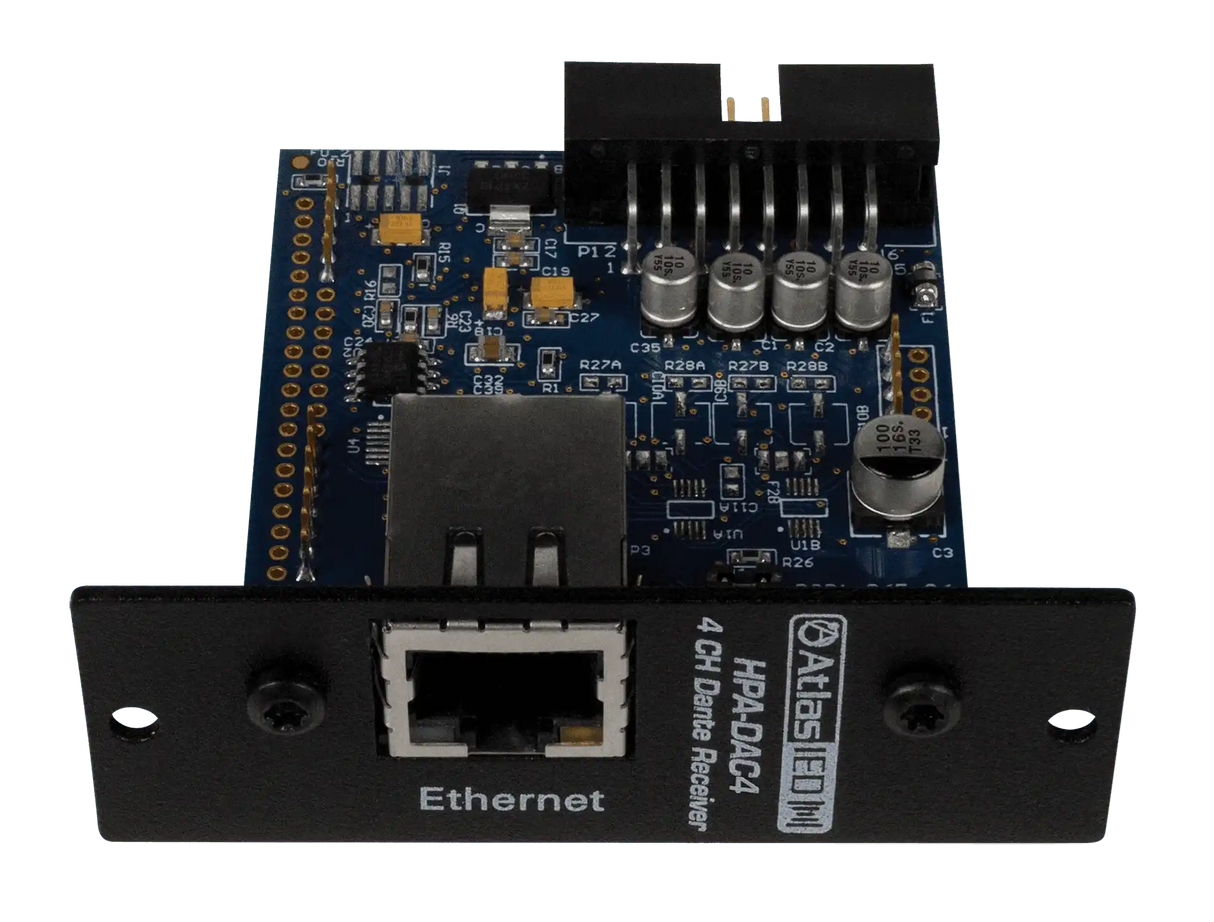Atlas Sound HPA-DAC4 Four-Input Dante® Accessory Card for HPA Amplifiers Audio Amplifiers AtlasIED