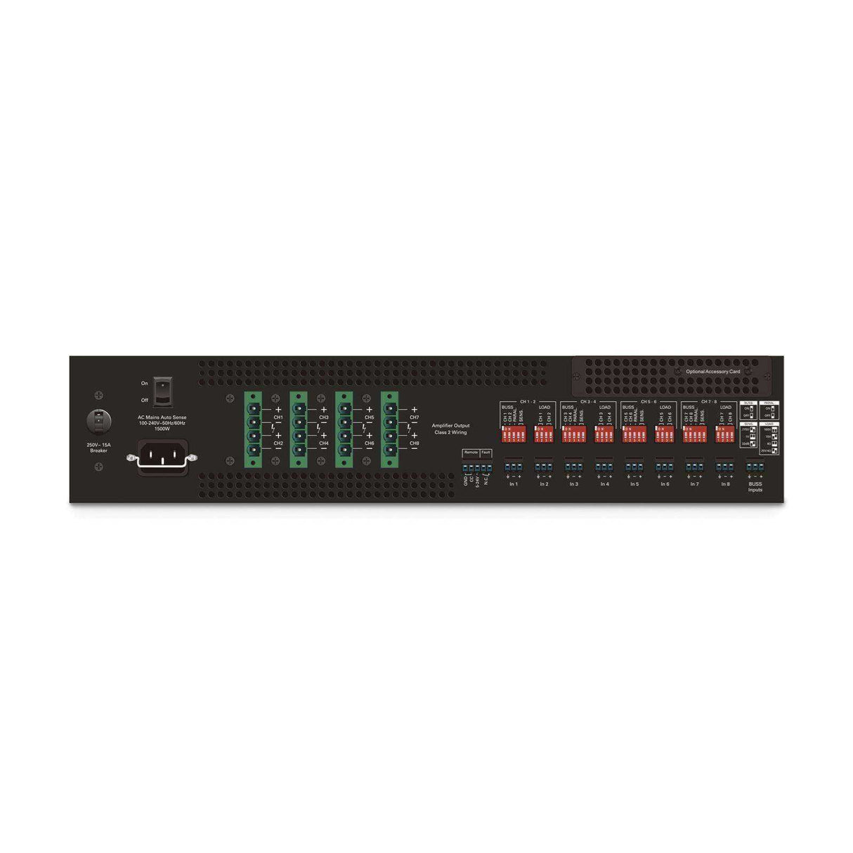 Atlas Sound HPA2408 Eight-Channel, 2400-Watt Commercial Amplifier Audio Amplifiers AtlasIED