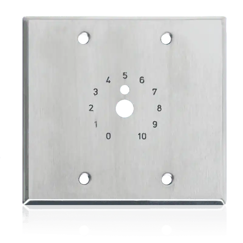 Atlas Sound HX25-2 Double Gang S/S Plate; Dial Scale Stamped and Paint Filled Intercoms AtlasIED