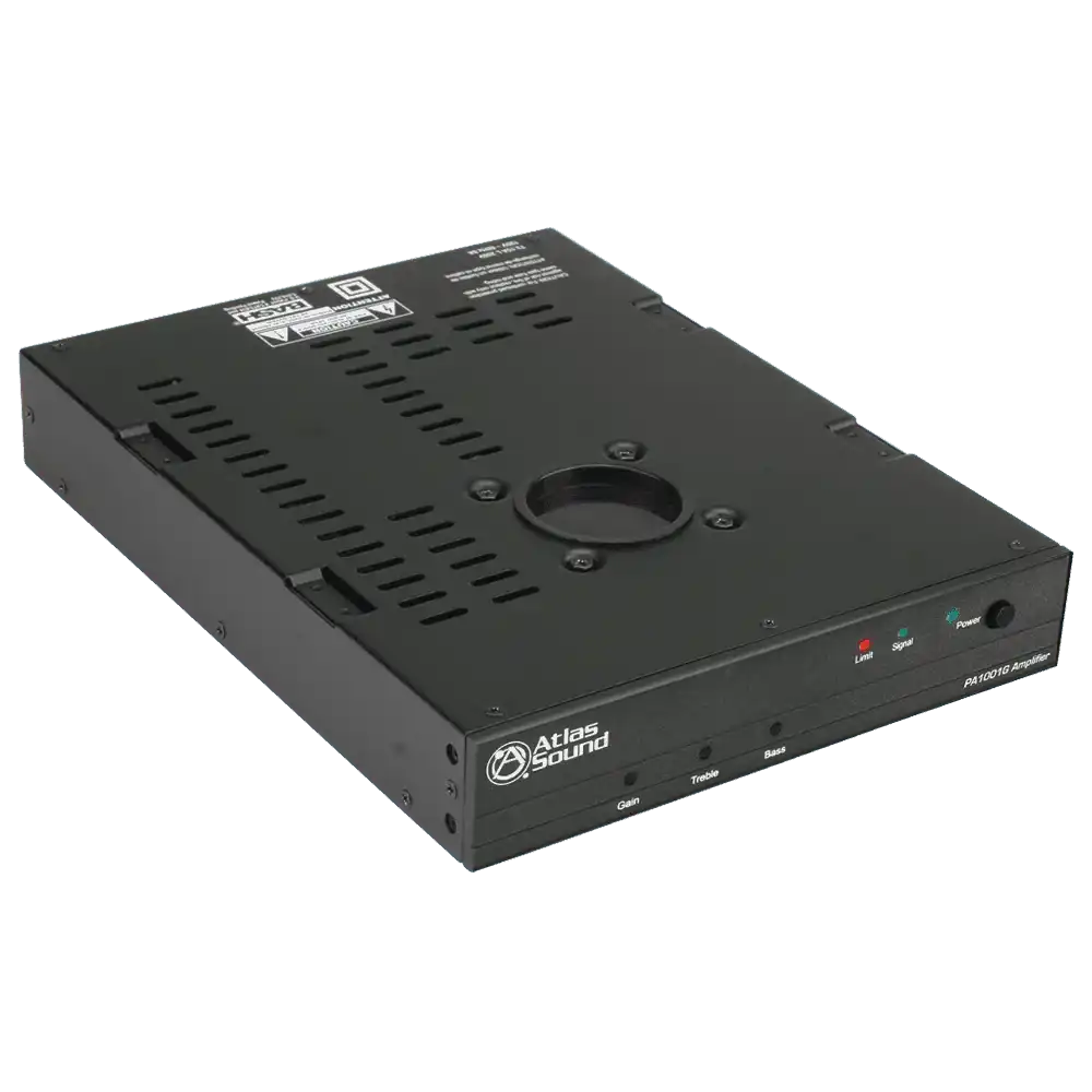 Atlas Sound PA1001G 100W 70.7V Single Channel Pole Mount Amplifier Audio Amplifiers AtlasIED