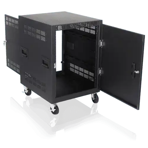 Atlas Sound RX14-25 25" Deep, 14RU Mobile Equipment Rack Includes: Casters, and Side Handles Racks AtlasIED