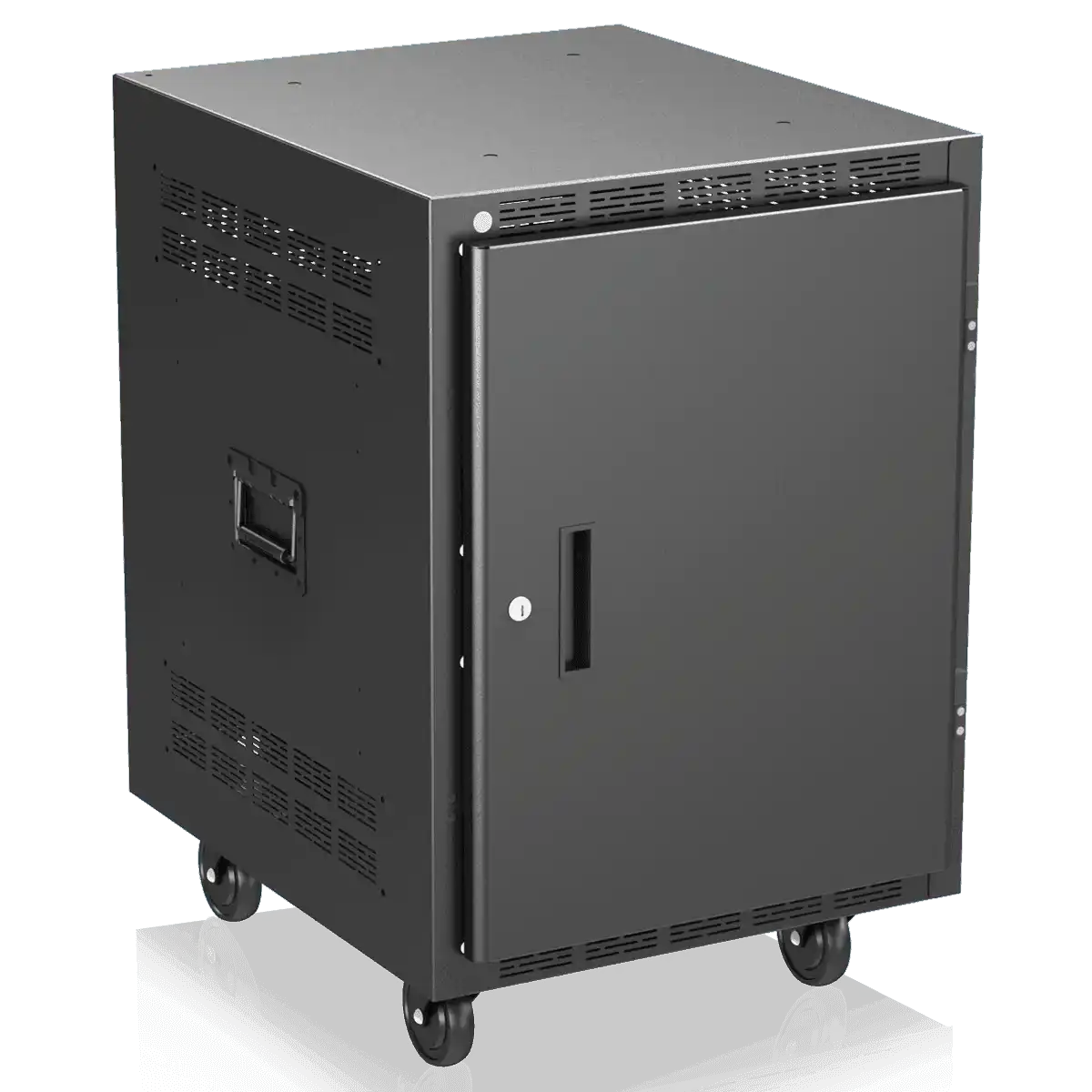 Atlas Sound RX14-25 25" Deep, 14RU Mobile Equipment Rack Includes: Casters, and Side Handles Racks AtlasIED