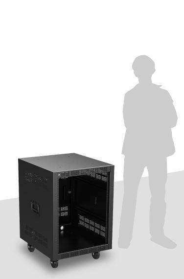 Atlas Sound RX14-25 25" Deep, 14RU Mobile Equipment Rack Includes: Casters, and Side Handles Racks AtlasIED