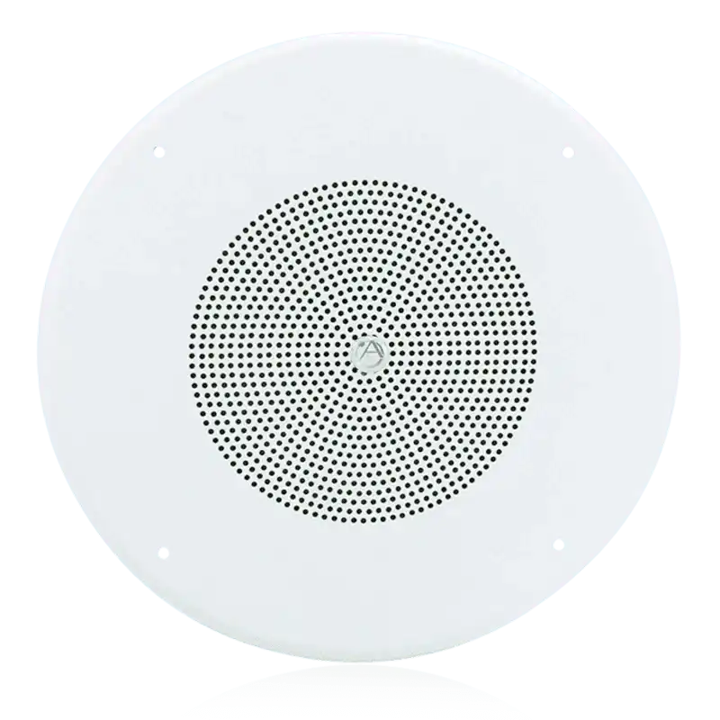 Atlas Sound SD72W 8" Dual Cone Loudspeaker with Transformer and Model 62-8 Baffle System (White) Speakers AtlasIED